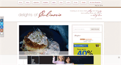 Desktop Screenshot of delightsofculinaria.com